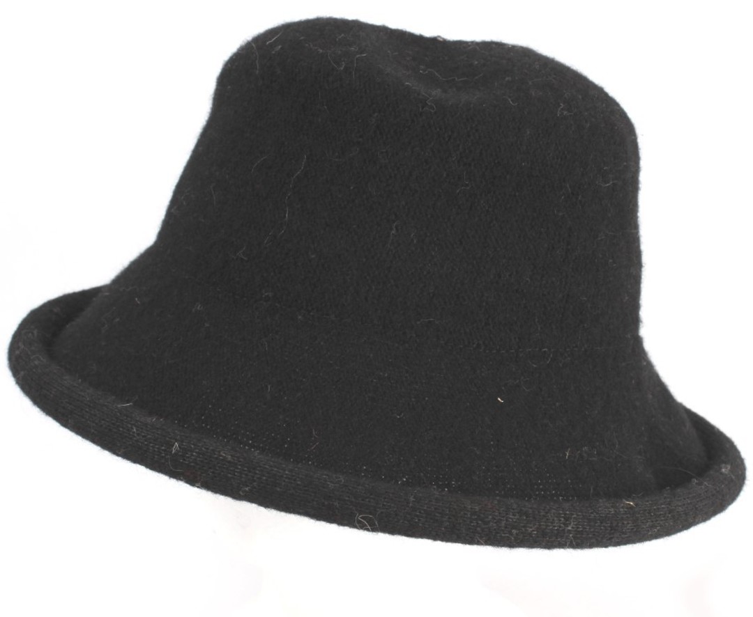 Wool roll up dome hat black Style: HS/9093BLK image 0